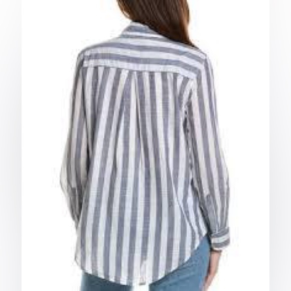 Lola River Stripe Shirt Size Medium 100% Cotton - Picture 2 of 6